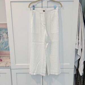 Club Monaco White Wide Leg Pants